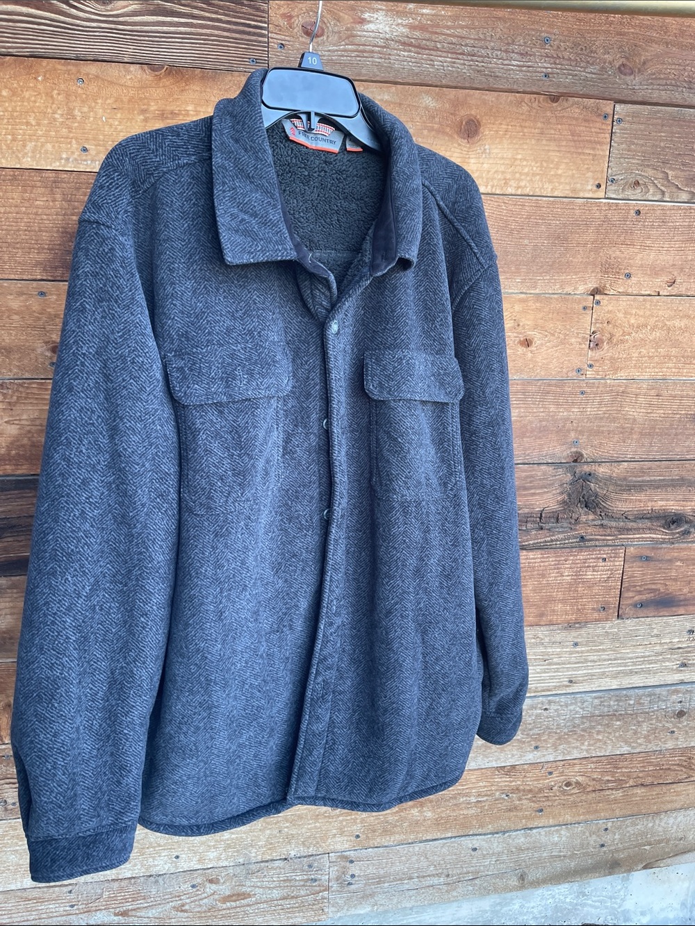 Free Country Sueded Chill Out Fleece Shirt Jacket - Men's Navy XXL